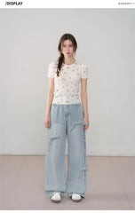 ASGONY bow-adorned jeans - light denim