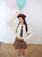 LIILOU Academy Style Two-Piece Set （Shirt + Sweater）