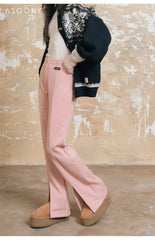 ASGONY Casual Pants - Pink