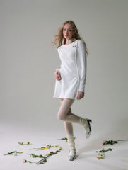 La Freedom Simple Knit Dress - White