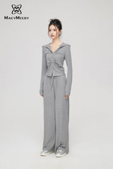 MacyMccoy Knit Set (Top + Pants) - Gray