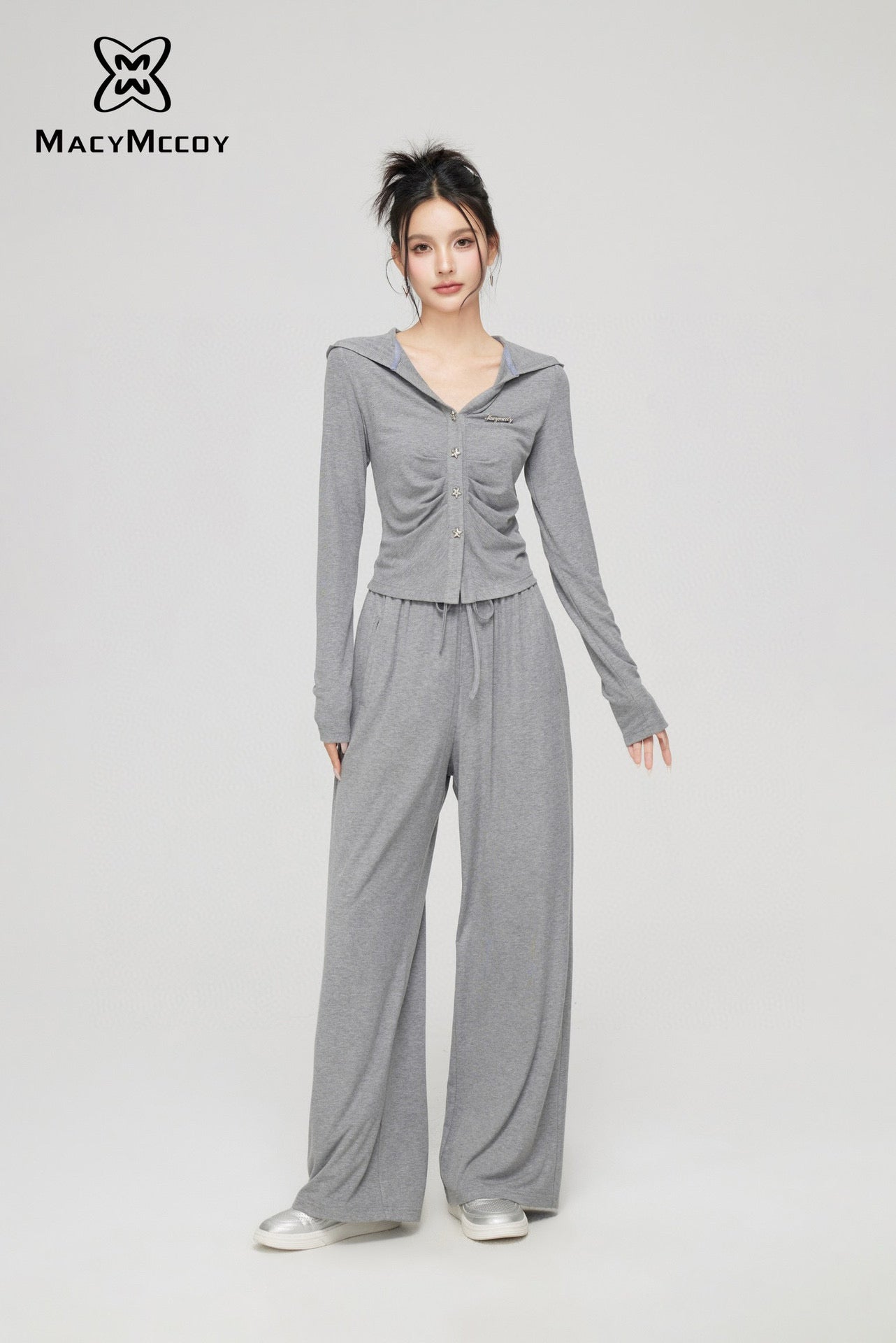 MacyMccoy Knit Set (Top + Pants) - Gray