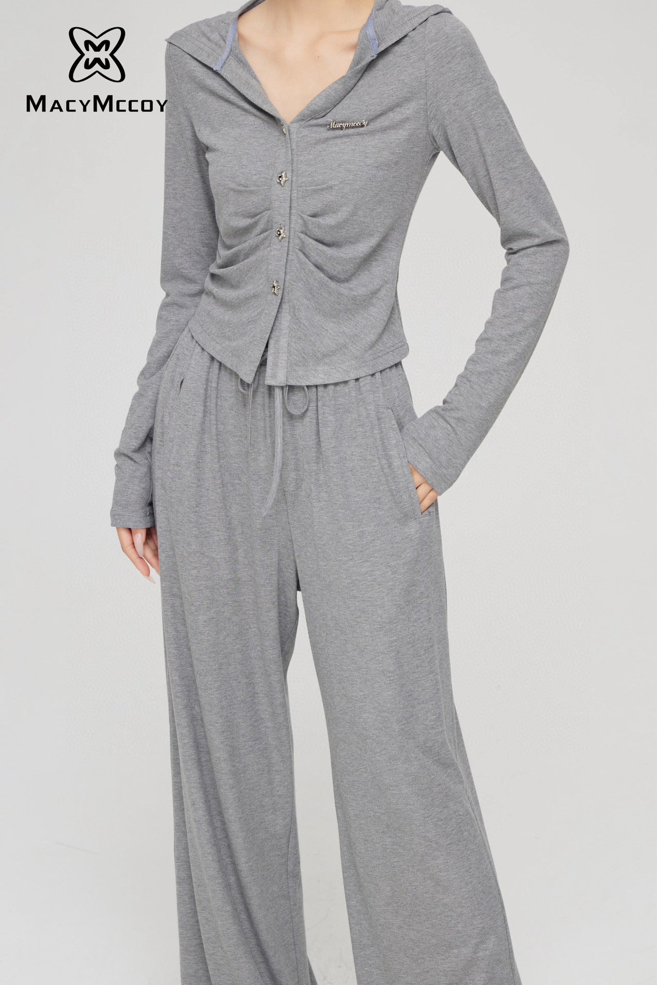 MacyMccoy Knit Set (Top + Pants) - Gray