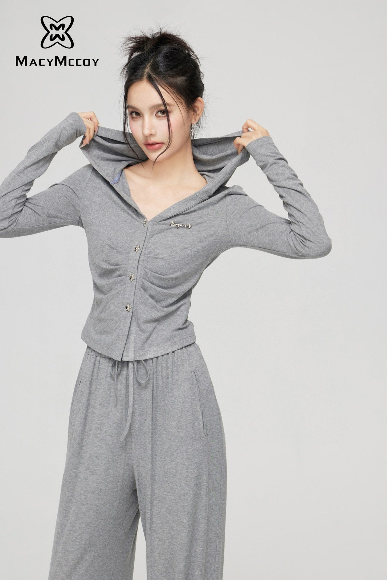 MacyMccoy Knit Set (Top + Pants) - Gray