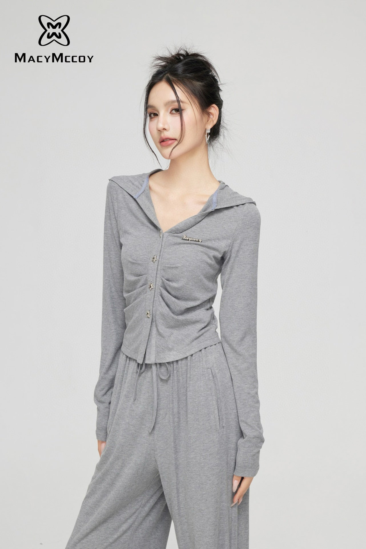 MacyMccoy Knit Set (Top + Pants) - Gray