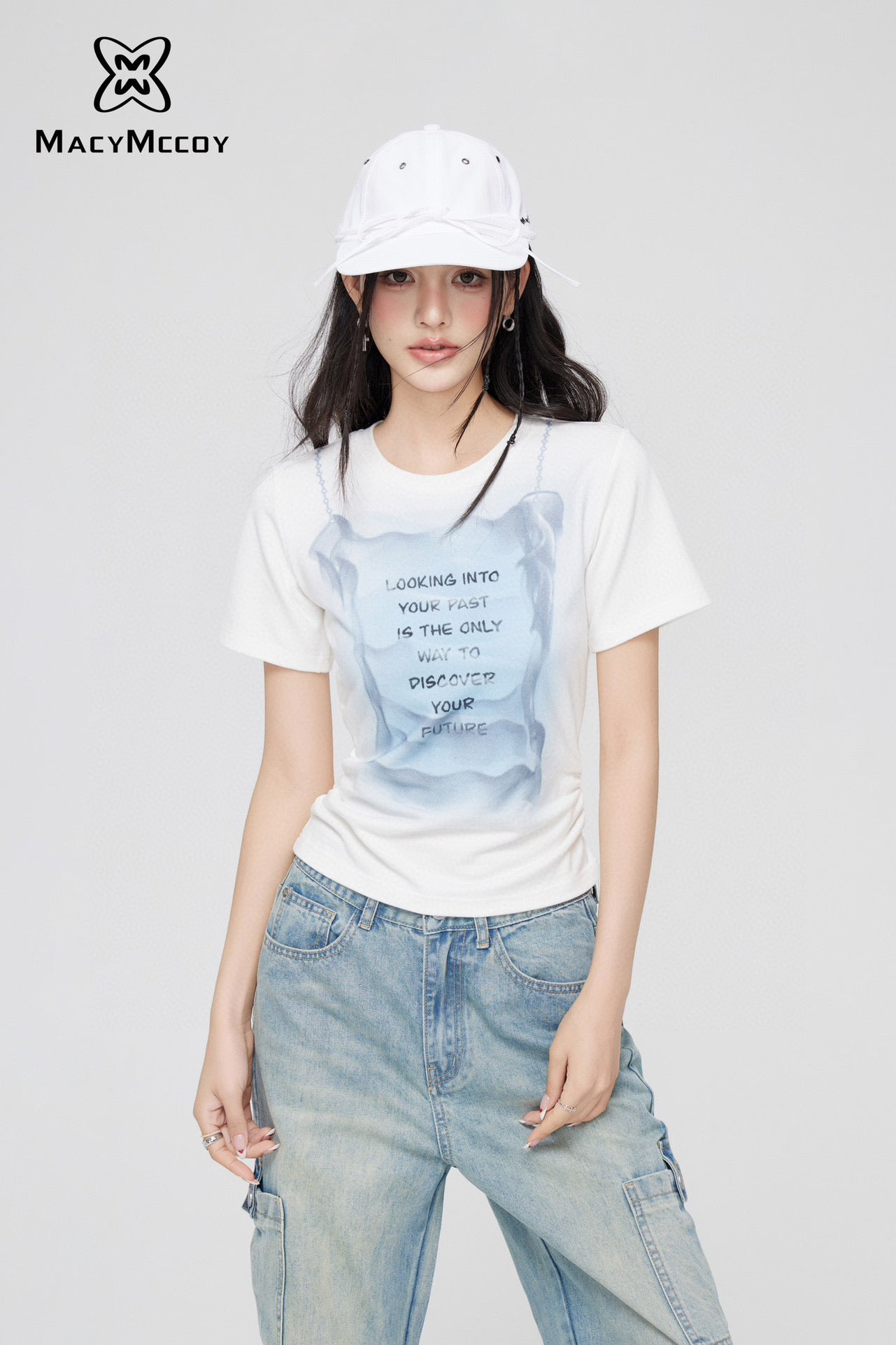 MacyMccoy Two-tone Letter Tee