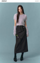 AsGony Loose A-Line Skirt - Black