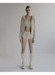 BADBLOOD Beyond Soft Zip-Up Hoodie - Cream