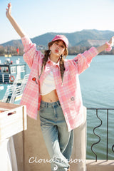 CloudSeason Pink Checkered Shirt