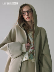 La Freedom American Style Hooded Sweatshirt Jacket&Skirt - Apricot