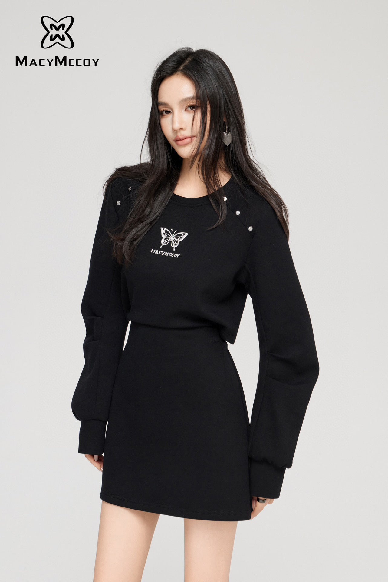 MacyMccoy Butterfly Sweatshirt Dress