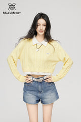 MacyMccoy Two-in-One Illusion Top-Yellow