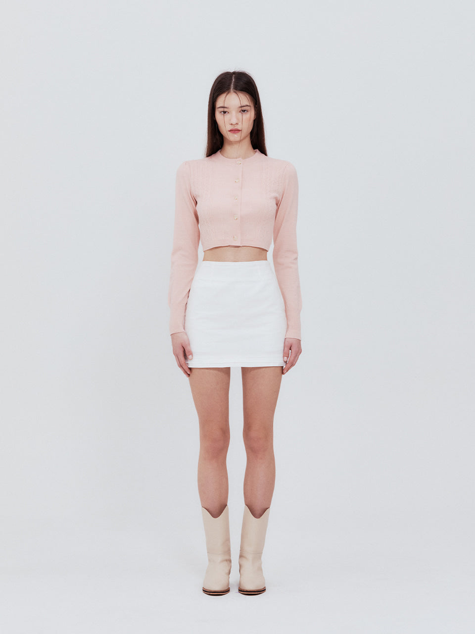 Not your rose  Pale cardigan (Pink)