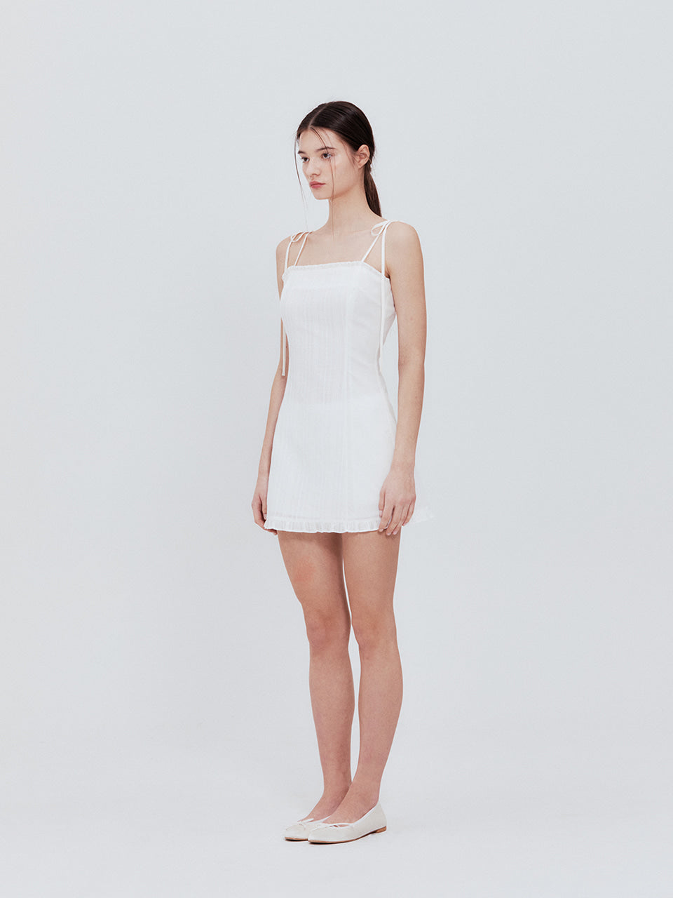 Not your rose Lace frill mini dress (Ivory)