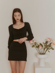 Not your rose Fay skirt (Black）