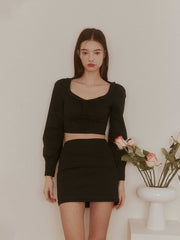 Not your rose Fay skirt (Black）