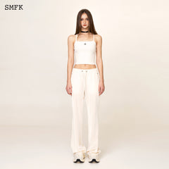 SMFK WILDWORLD CROSS RIDING KNITTED VEST TOP IN WHITE